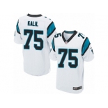 Men's Nike Carolina Panthers #75 Matt Kalil Elite White NFL Jersey