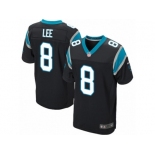 Men's Nike Carolina Panthers #8 Andy Lee Elite Black Team Color NFL Jersey