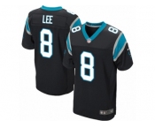 Men's Nike Carolina Panthers #8 Andy Lee Elite Black Team Color NFL Jersey