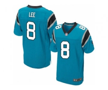 Men's Nike Carolina Panthers #8 Andy Lee Elite Blue Alternate NFL Jersey