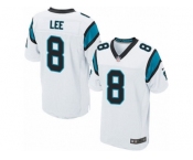 Men's Nike Carolina Panthers #8 Andy Lee Elite White NFL Jersey