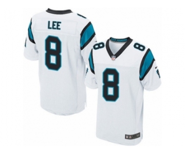 Men's Nike Carolina Panthers #8 Andy Lee Elite White NFL Jersey