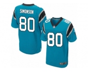 Men's Nike Carolina Panthers #80 Scott Simonson Elite Blue Alternate NFL Jersey