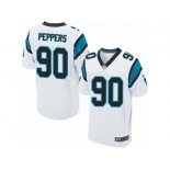 Men's Nike Carolina Panthers #90 Julius Peppers Elite White NFL Jersey