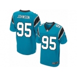 Men's Nike Carolina Panthers #95 Charles Johnson Elite Blue Alternate NFL Jersey