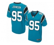 Men's Nike Carolina Panthers #95 Charles Johnson Elite Blue Alternate NFL Jersey