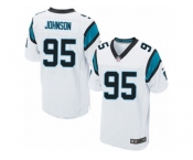 Men's Nike Carolina Panthers #95 Charles Johnson Elite White NFL Jersey