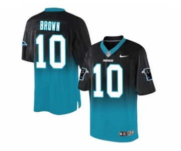 Nike Carolina Panthers #10 Corey Brown BlackBlue Men's Stitched NFL Elite Fadeaway Fashion Jersey