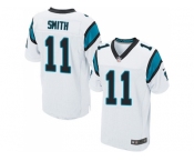 Nike Carolina Panthers #11 Torrey Smith White Men Stitched NFL Elite Jersey