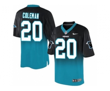 Nike Carolina Panthers #20 Kurt Coleman BlackBlue Men's Stitched NFL Elite Fadeaway Fashion Jersey