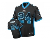 Nike Carolina Panthers #24 Josh Norman Black Team Color Men''s Stitched NFL Elite Drift Fashion Jersey