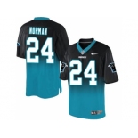 Nike Carolina Panthers #24 Josh Norman BlackBlue Men's Stitched NFL Elite Fadeaway Fashion Jersey