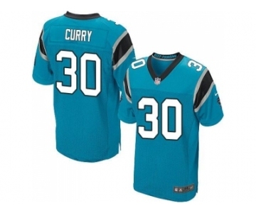 Nike Carolina Panthers #30 Stephen Curry Blue Alternate Men Stitched NFL Elite Jersey