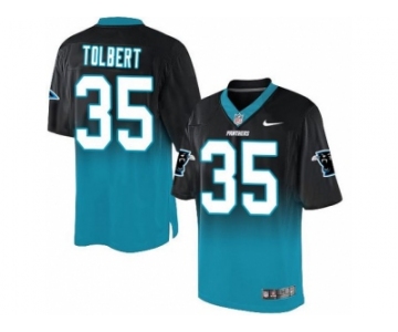 Nike Carolina Panthers #35 Mike Tolbert BlackBlue Men's Stitched NFL Elite Fadeaway Fashion Jersey