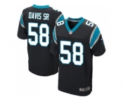 Nike Carolina Panthers #58 Thomas Davis Sr Black Jersey(Elite)