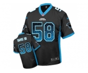 Nike Carolina Panthers #58 Thomas Davis Sr Black Team Color Men''s Stitched NFL Elite Drift Fashion Jersey