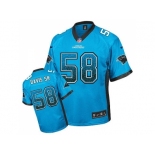 Nike Carolina Panthers #58 Thomas Davis Sr Blue Alternate Men's Stitched NFL Elite Drift Fashion Jersey