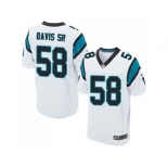 Nike Carolina Panthers #58 Thomas Davis Sr white Jersey(Elite)