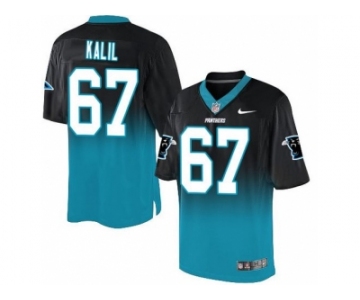 Nike Carolina Panthers #67 Ryan Kalil BlackBlue Men's Stitched NFL Elite Fadeaway Fashion Jersey