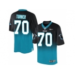 Nike Carolina Panthers #70 Trai Turner BlackBlue Men's Stitched NFL Elite Fadeaway Fashion Jersey