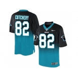 Nike Carolina Panthers #82 Jerricho Cotchery BlackBlue Men's Stitched NFL Elite Fadeaway Fashion Jersey