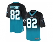 Nike Carolina Panthers #82 Jerricho Cotchery BlackBlue Men's Stitched NFL Elite Fadeaway Fashion Jersey