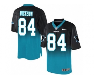 Nike Carolina Panthers #84 Ed Dickson BlackBlue Men's Stitched NFL Elite Fadeaway Fashion Jersey