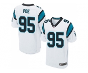 Nike Carolina Panthers #95 Dontari Poe White Men Stitched NFL Elite Jersey