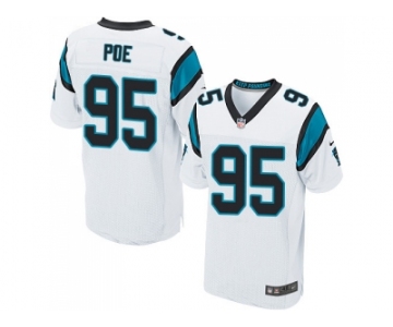 Nike Carolina Panthers #95 Dontari Poe White Men Stitched NFL Elite Jersey