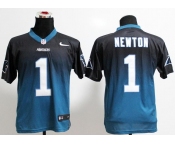 nike nfl jerseys carolina panthers #1 newton black-blue[Elite drift fashion][second version]