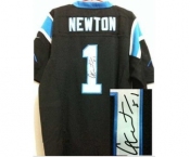 nike nfl jerseys carolina panthers #1 newton black[Elite signature]