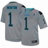 nike nfl jerseys carolina panthers #1 newton grey[Elite lights out 50th Patch]