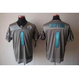 nike nfl jerseys carolina panthers #1 newton grey[Elite shadow 50th Patch]