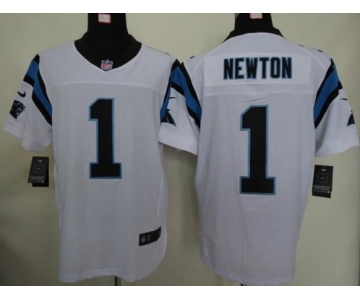 nike nfl jerseys carolina panthers #1 newton white[Elite Jersey]