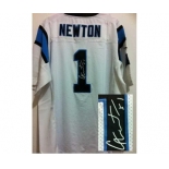 nike nfl jerseys carolina panthers #1 newton white[Elite signature]