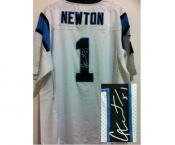 nike nfl jerseys carolina panthers #1 newton white[Elite signature]