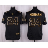 nike nfl jerseys carolina panthers #24 norman black gold collection[Elite]