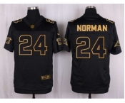 nike nfl jerseys carolina panthers #24 norman black gold collection[Elite]