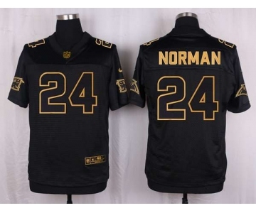 nike nfl jerseys carolina panthers #24 norman black gold collection[Elite]