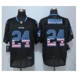 nike nfl jerseys carolina panthers #24 norman black[Elite USA flag fashion]