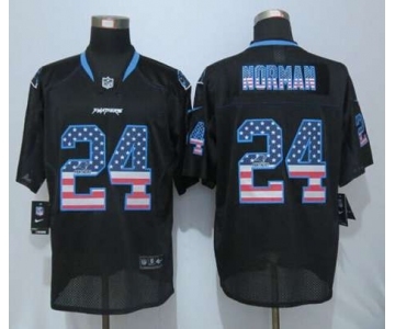 nike nfl jerseys carolina panthers #24 norman black[Elite USA flag fashion]