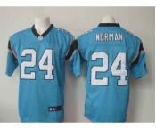 nike nfl jerseys carolina panthers #24 norman blue[Elite]