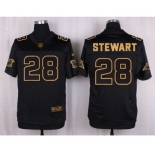 nike nfl jerseys carolina panthers #28 stewart black gold collection[Elite]