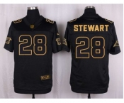 nike nfl jerseys carolina panthers #28 stewart black gold collection[Elite]