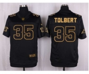 nike nfl jerseys carolina panthers #35 mike tolbert black gold collection[Elite]