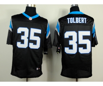 nike nfl jerseys carolina panthers #35 tolbert black[Elite]