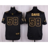 nike nfl jerseys carolina panthers #58 thomas davissr black gold collection[Elite]