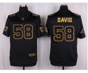 nike nfl jerseys carolina panthers #58 thomas davissr black gold collection[Elite]