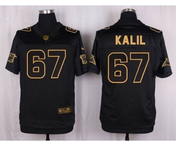 nike nfl jerseys carolina panthers #67 kalil black gold collection[Elite]