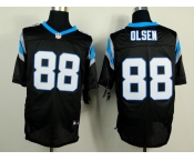 nike nfl jerseys carolina panthers #88 olsen black[Elite]